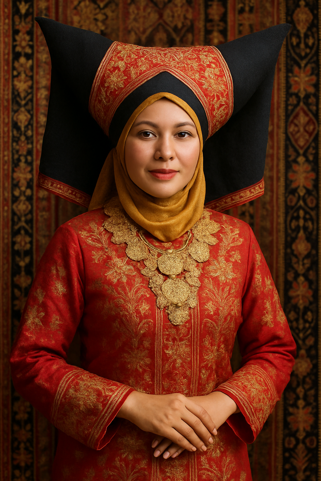 Peremppuan Minangkabau dengan pakaian adatnya
